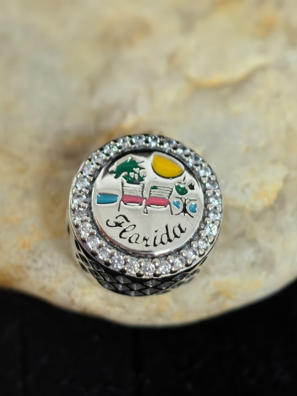 Pandora Beach Flamingo Florida Charm, S925 Silver Jewelry Jewelry (Women's)